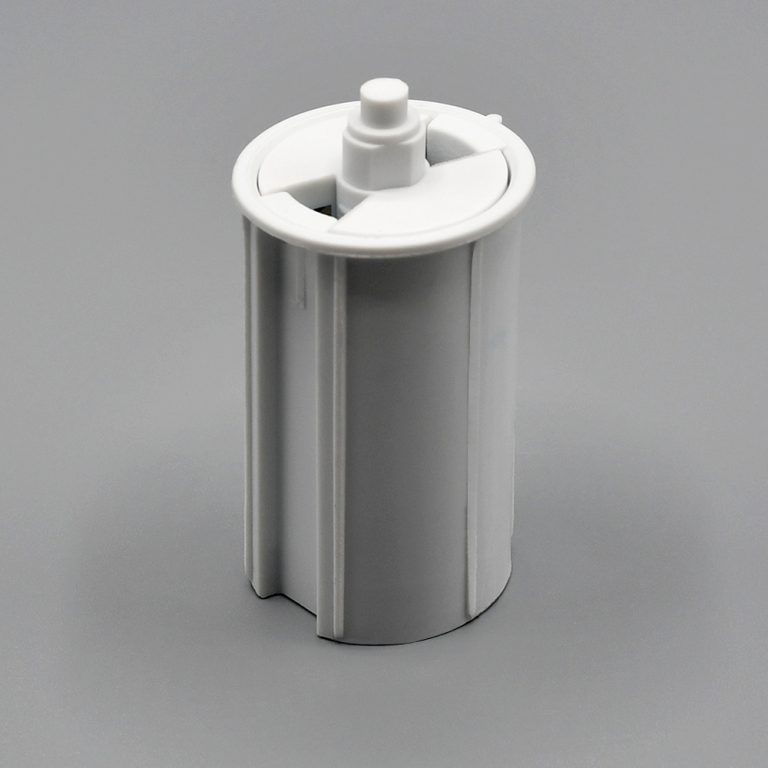 white Fabtex pin end plug for roller shade heavy duty