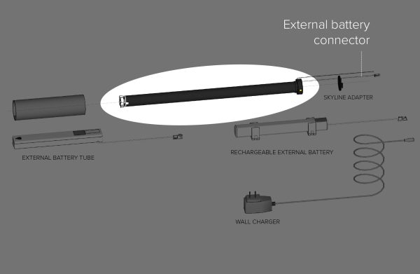 Roller Shade Motor (1.5" ID tube) for External Battery - wireless control [ML-280SC] - Image 3
