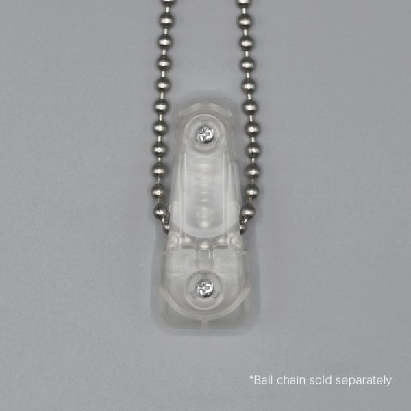 An assembled Fabtex chainhold tension device for roller shades with the ball chain
