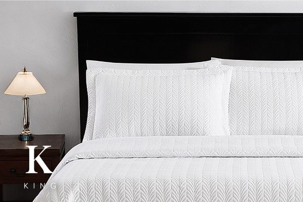 Florentis Quilt Sham King - White (12 pcs)